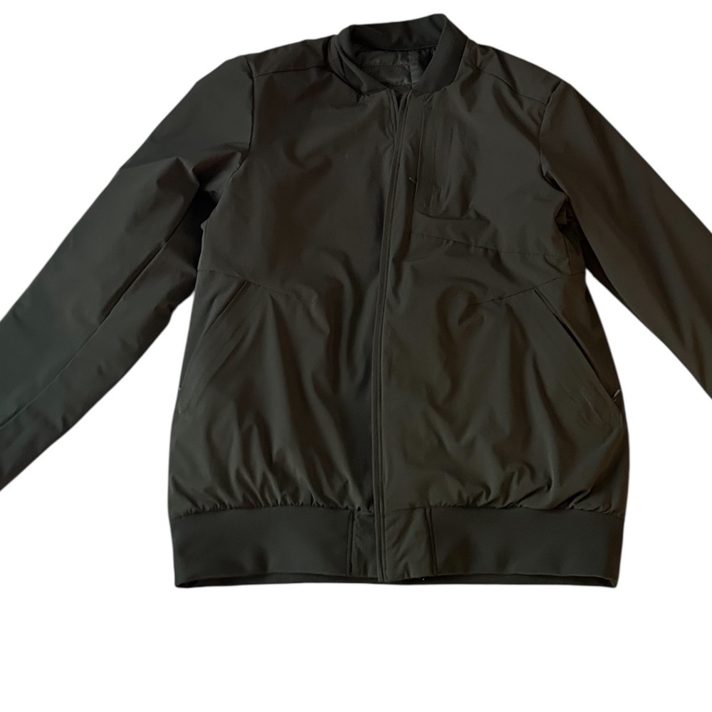 Lululemon Switch Over Bomber Jacket Dark Olive Mens Small - Picture 11 of 15